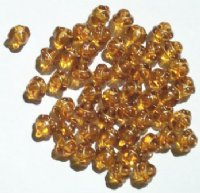 50 7mm Topaz & Gold Saturn Beads